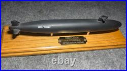 USS Whale (SSN-638) Nuclear Submarine Presentation Model On Wooden Base