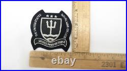 United Staes Naval War College Shoulder Crest Bullion Patch Black & Silver AL