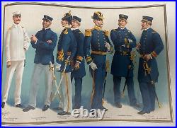 United States Army & Navy 1776-1899 Military History 43 color Lithos