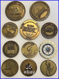 United States Military 11 Tokens/Medals- Army, Navy, Air Force, Coast Guard's