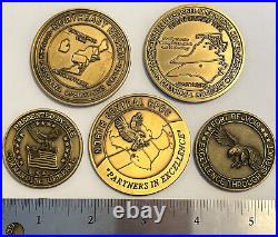 United States Military 11 Tokens/Medals- Army, Navy, Air Force, Coast Guard's