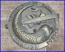 United States Naval Submarine School New London Plaque 1960's