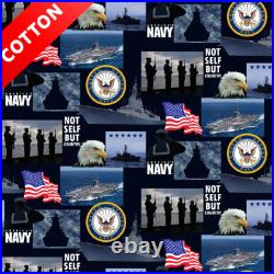 United States Navy Cotton Fabric 44 Wide Sold by The Yard & Bolt