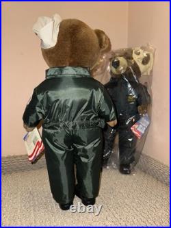 United States Navy Officer Plush Bear with Uniform and Hat with Tags 22 New
