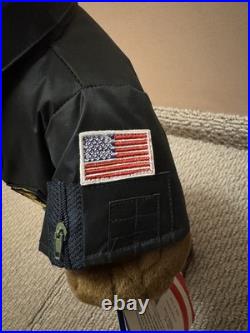 United States Navy Officer Plush Bear with Uniform and Hat with Tags 22 New