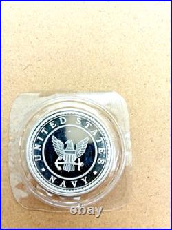 United States Navy One Troy Ounce Silver Round. 999 Fine Silver