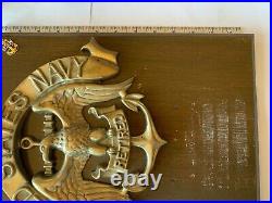 United States Navy Retired Plaque large, approximately 13 by 11 inches very heavy