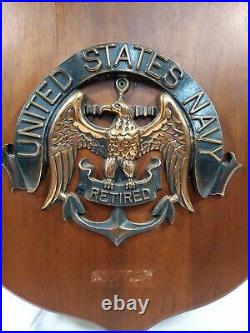 United States Navy Retired Plaque large, approximately 18 by 14 inches