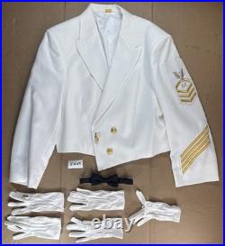 United States Navy USN Dinner Dress White Jacket Gloves Bowtie Flying Cross 5G52