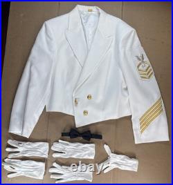 United States Navy USN Dinner Dress White Jacket Gloves Bowtie Flying Cross 5G52