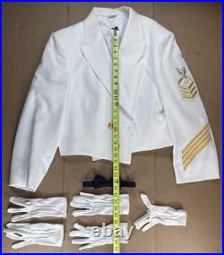 United States Navy USN Dinner Dress White Jacket Gloves Bowtie Flying Cross 5G52