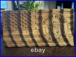 United States Navy Wooden Flag Sign Militaria Decor for Wall Display