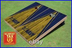 United States Navy Yellow And Navy Matching Triangle Cornhole Boards