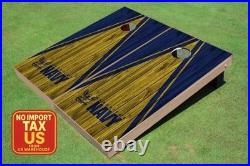 United States Navy Yellow And Navy Matching Triangle Cornhole Boards