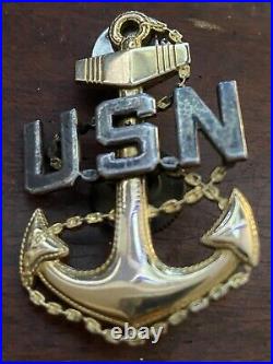 United States Navy hat pin World War 1 Petty Officers Anchor Pin numbered