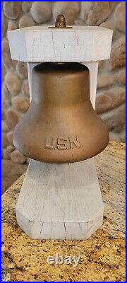 United States Navy (usn) Vintage, Brass, Ships Bell