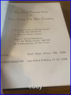 United States Ship Hancock USS CVA-19 1944 1969 Rare Hardcover Navy