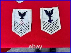 Unused Lot WW2 USN US Navy Pharmacist's Mate 1st 2nd Class Store Keeper Patches