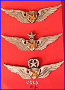 Us Army Astronaut Wings Badges Set Of 3