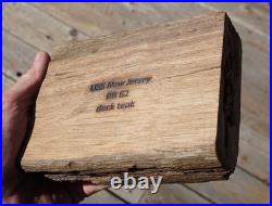 Us Navy Artifact Wwii Teak Relic From Deck Of Ww2 Battleship Uss New Jersey Bb62