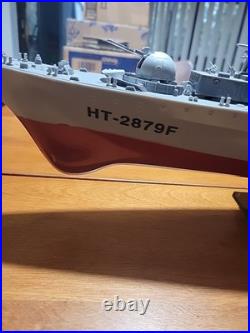 Us Navy Battleship HT-279F Complete Model In Good Condition 31 Inches Long