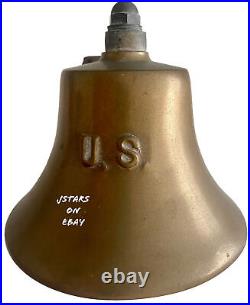 Us Navy Bronze Ship Watch Deck Bell 6 Inch, Loeffler, Penndel, Pa, Vintage