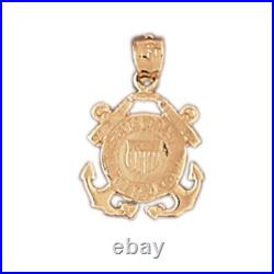 Us Navy Sign Charm Pendant 14k Gold (1.8 Grams)