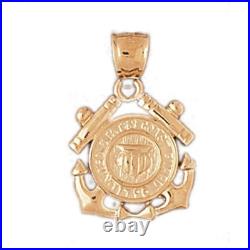Us Navy Sign Charm Pendant 14k Gold (4.4 Grams)