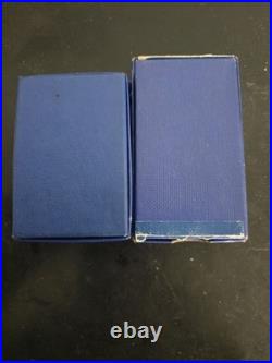 Us Navy Sterling Silver -dated Box Medals -v5 Badge -ribbons Worn- Estate Find