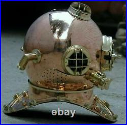 Us navy model mark v copper brass 18 diving divers helmet deep sea helmet