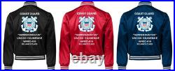 Uscgc Dauntless Wmec-624 Reliance Classsatin Jacket Uscg Official License