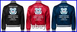 Uscgc Dauntless Wmec-624 Reliance Classsatin Jacket Uscg Official License