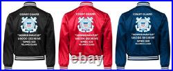 Uscgc Decisive Wmec-629 Reliance Classsatin Jacket Uscg Official License