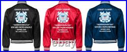 Uscgc Decisive Wmec-629 Reliance Classsatin Jacket Uscg Official License