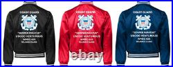 Uscgc Decisive Wmec-629 Reliance Classsatin Jacket Uscg Official License