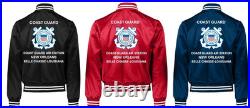 Uscgcoast Guard Aviation Training Center Satin Jacket Uscg Official License