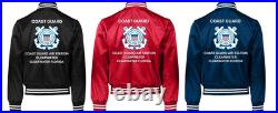 Uscgcoast Guard Aviation Training Center Satin Jacket Uscg Official License