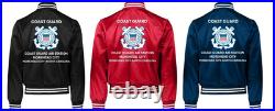 Uscgcoast Guard Aviation Training Center Satin Jacket Uscg Official License