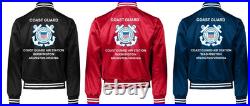 Uscgcoast Guard Aviation Training Center Satin Jacket Uscg Official License