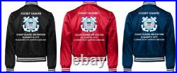 Uscgcoast Guard Aviation Training Center Satin Jacket Uscg Official License