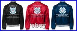 Uscgcoast Guard Aviation Training Center Satin Jacket Uscg Official License