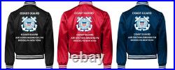 Uscgcoast Guard Aviation Training Center Satin Jacket Uscg Official License