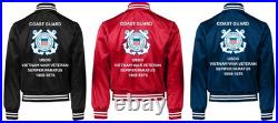 Uscgcoast Guard Aviation Training Center Satin Jacket Uscg Official License