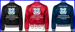 Uscgcoast Guard Aviation Training Center Satin Jacket Uscg Official License