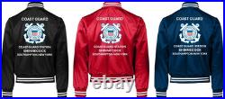 Uscgcoast Guard Station Atlantic City-nj Satin Jacket Uscg Official License