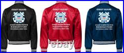Uscgcoast Guard Station Atlantic City-nj Satin Jacket Uscg Official License