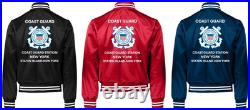 Uscgcoast Guard Station Atlantic City-nj Satin Jacket Uscg Official License