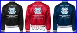 Uscgcoast Guard Station Atlantic City-nj Satin Jacket Uscg Official License