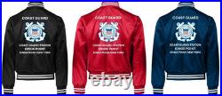 Uscgcoast Guard Station Atlantic City-nj Satin Jacket Uscg Official License
