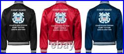 Uscgcoast Guard Station Atlantic City-nj Satin Jacket Uscg Official License